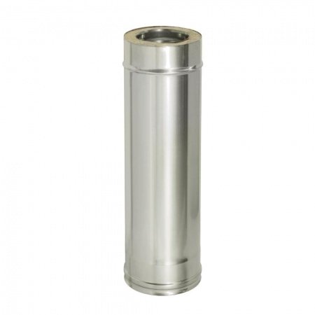 Сэндвич-труба 1,0м, ф 150х210, AISI 430/Оц, 0,5мм/0,5мм, (К)