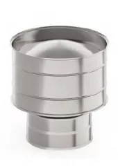 Оголовок с дефлектором, ф 115х200, AISI 439/Оц, 0,5мм/0,5мм, (К), h=230мм, тип-2												